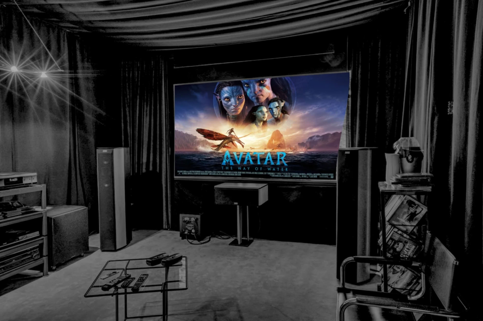 Leinwand mit Kinofilm